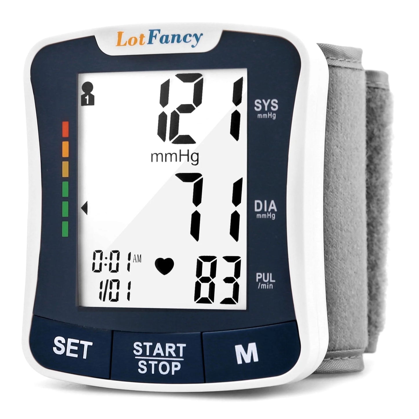LotFancy Blood Pressure Monitor, Wrist BP Cuff Machine Voice Broadcast, Home BP Gauge