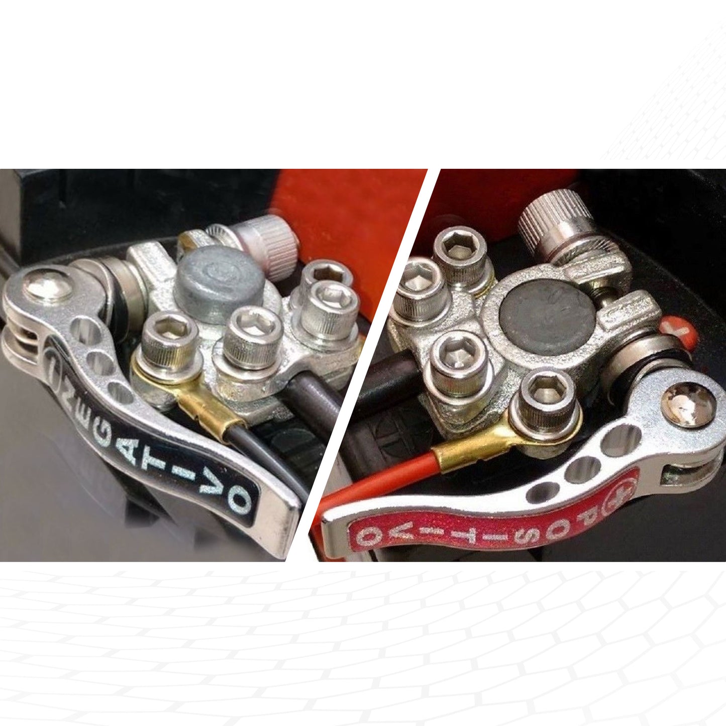 LotFancy Battery Terminal Connectors, Quick Release Disconnect Car Battery Terminal, Positive Negative for SAE/JIS Type A Posts