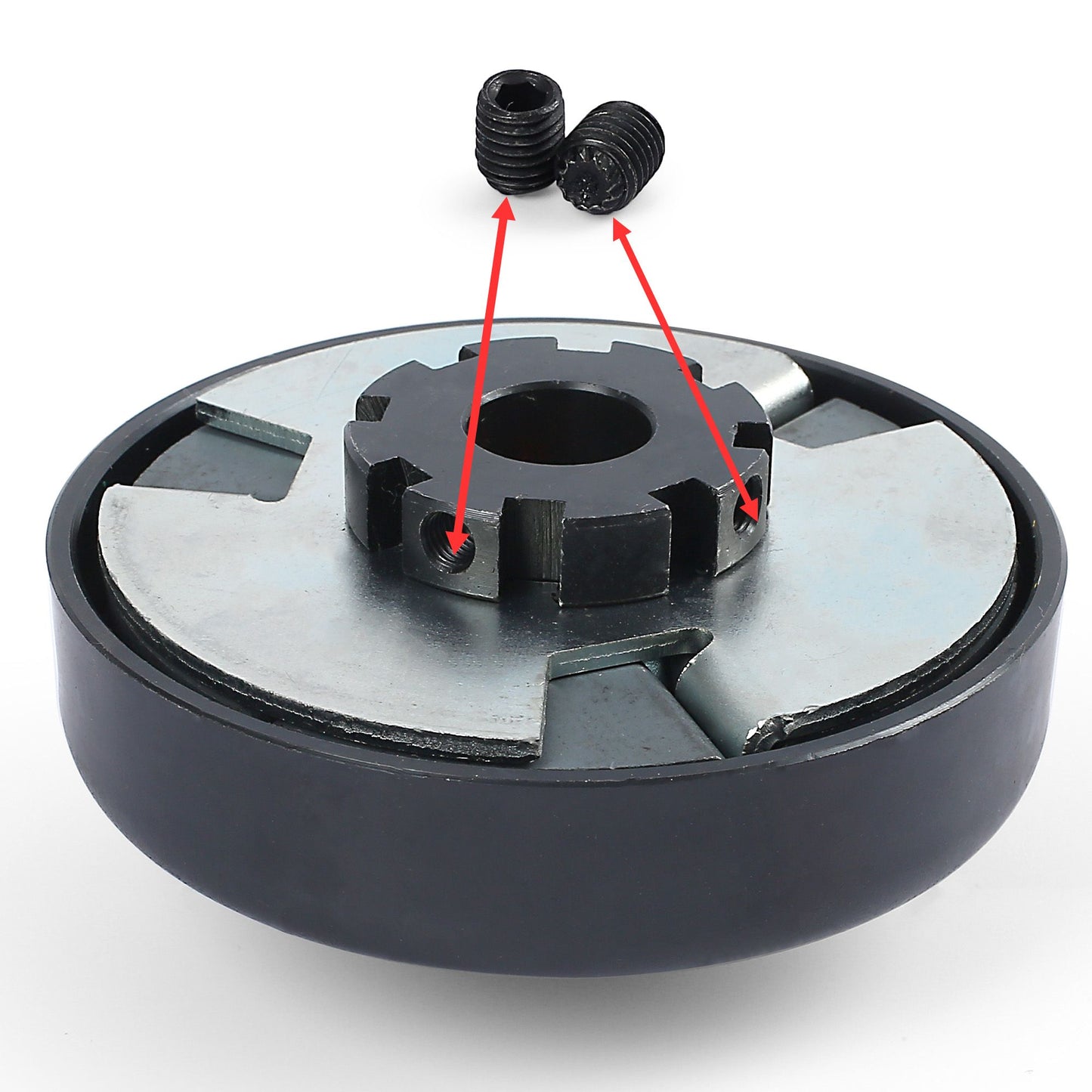 LotFancy Go Kart Clutch 3/4 Bore with Chain, Centrifugal Clutch Fit for Go Kart Minibike Honda Engines, with connecting link WMT