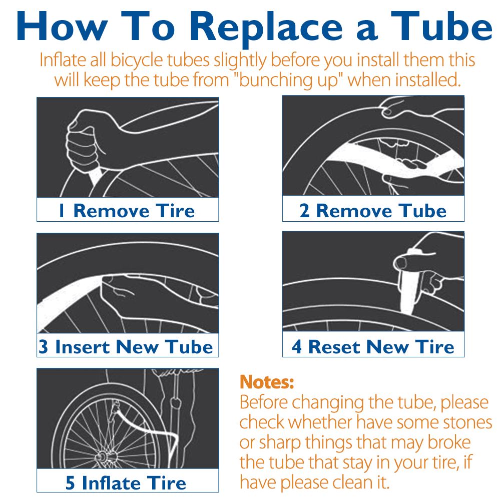 LotFancy 2Pcs 12'' x 1.75/1.95/2.125 Inner Tubes for Most 12" Bikes Strollers with 2 Levers