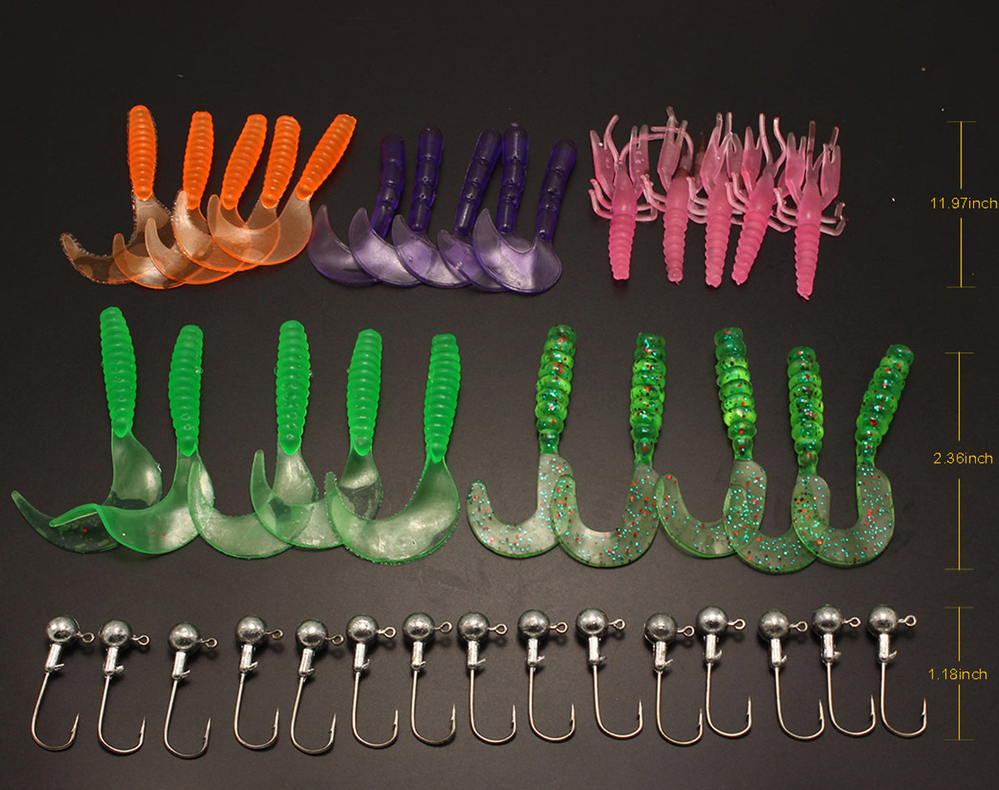 LotFancy 30 Topwater Fishing Lures with Hooks, Bass Bait Trout Lures with Propeller Tail