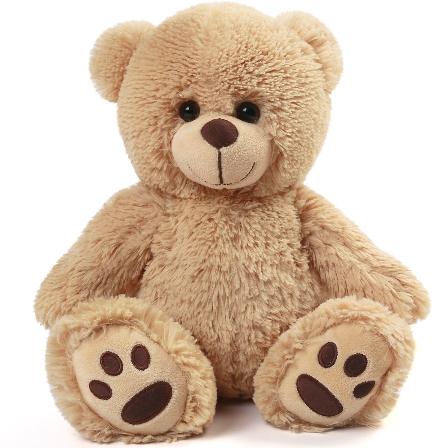 LotFancy Teddy Bear Stuffed Animals, Soft Cuddly Stuffed Plush Bear, Cute Stuffed Animals Toy with Footprints, Gifts for Kids Toddlers on Baby Shower, Christmas Valentine's Day PMT