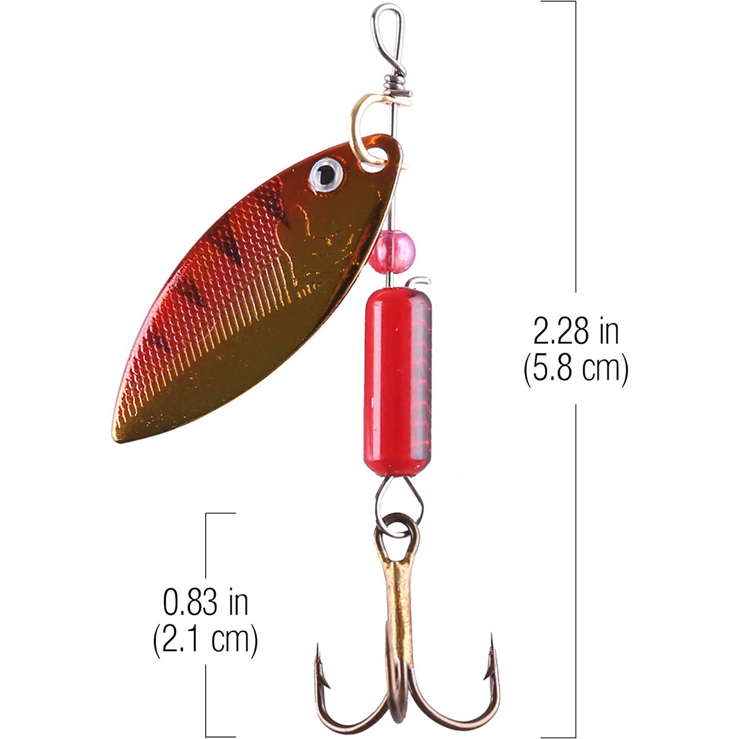 LotFancy Fishing Lures, 30 PCS Spinner Baits for Bass Perch Pike Walleye Trout Salmon, Assorted Hard Metal Spinner Lures Kit, Fit Saltwater and Freshwater
