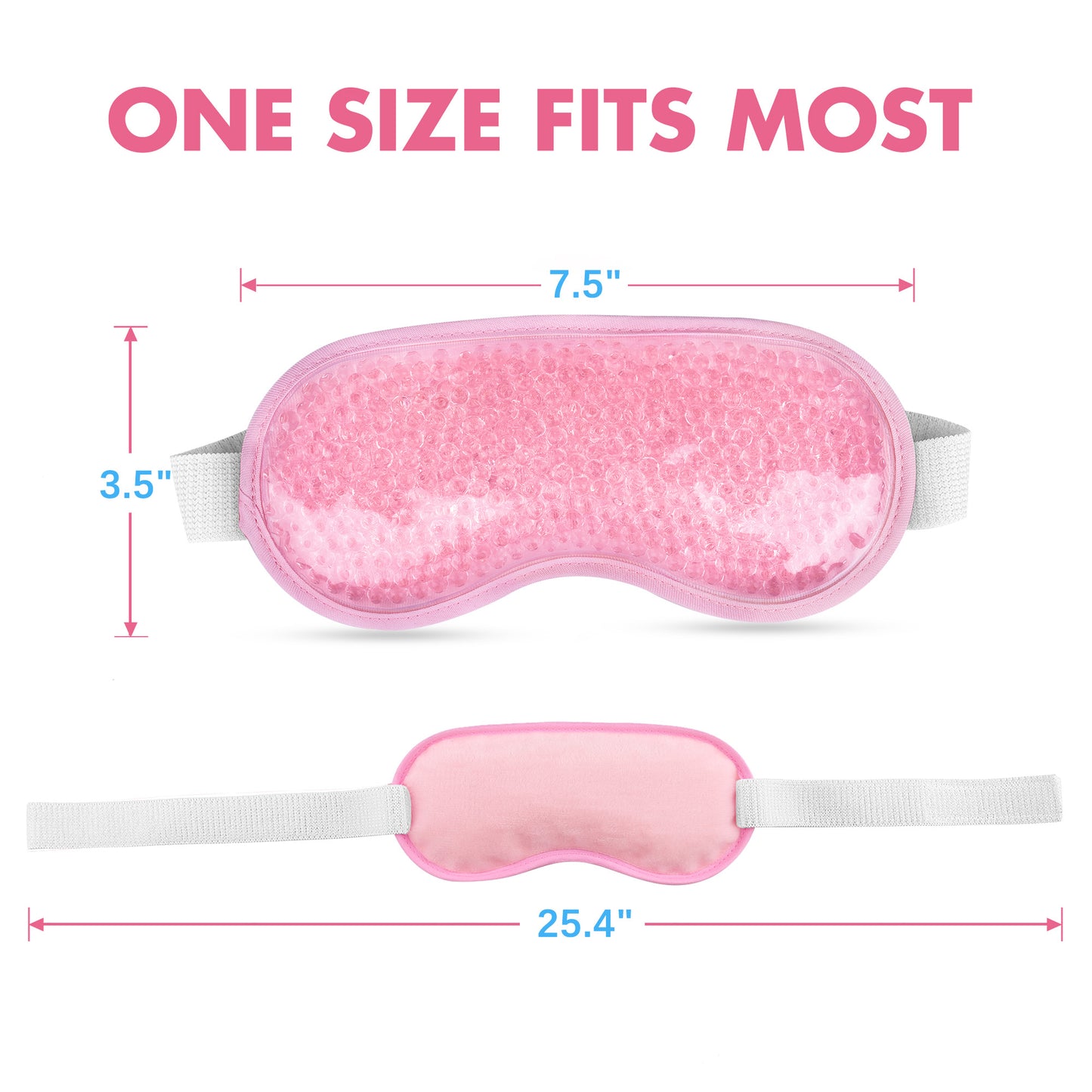 LotFancy 2Pack Cooling Ice Eye Mask, Cold & Warm Compress Gel Eye Masks for Dry Eyes, Puffy Eyes