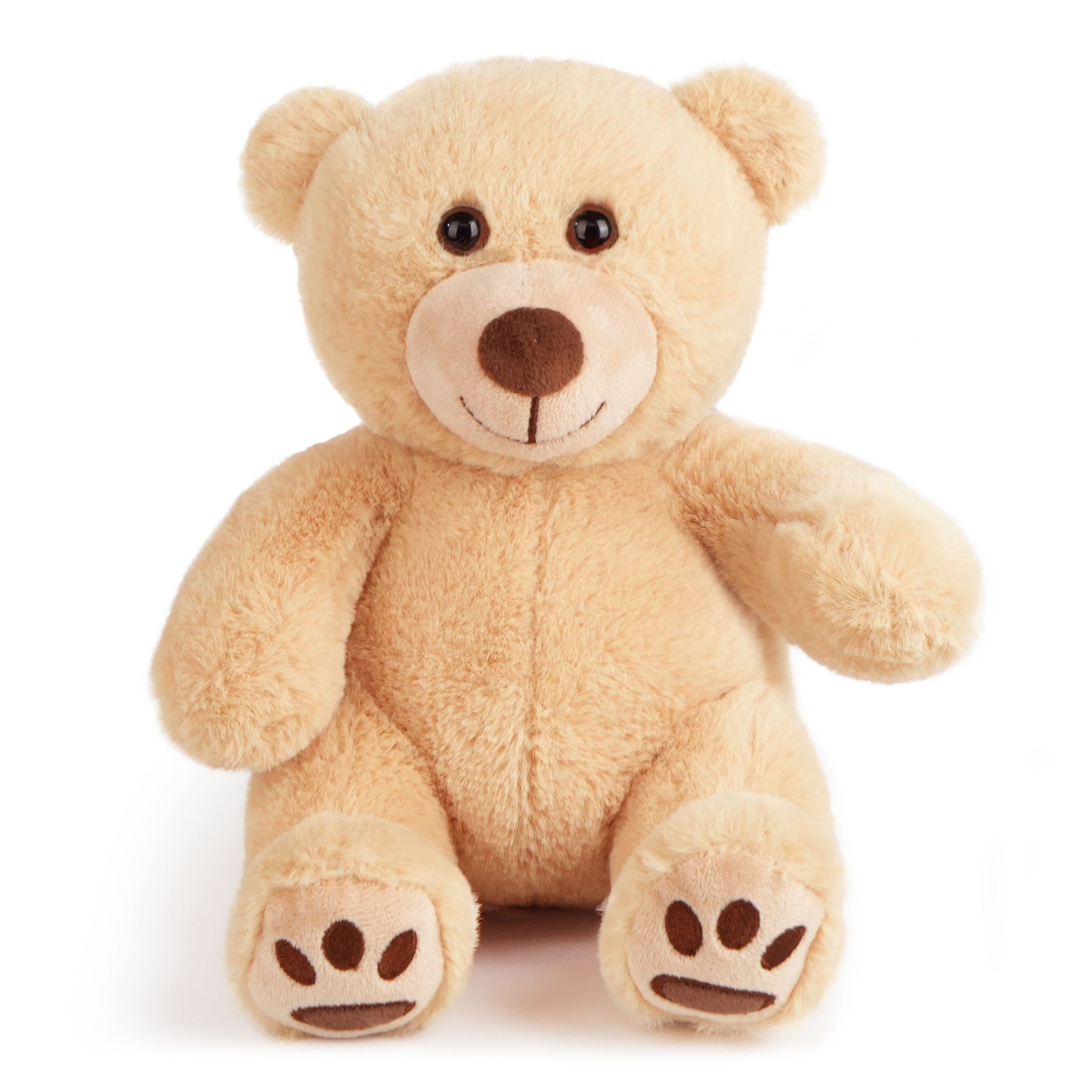 LotFancy Teddy Bear Stuffed Animals, Soft Cuddly Stuffed Plush Bear, Cute Stuffed Animals Toy with Footprints, Gifts for Kids Toddlers on Baby Shower, Christmas Valentine's Day PMT