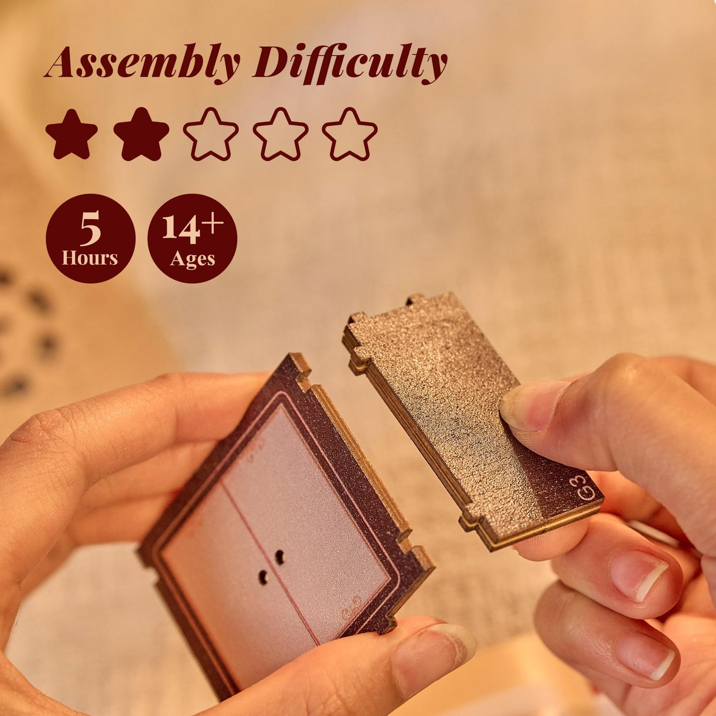 DIY Miniature House Kit, 3D Doll House Craft Projects for Adults, Building Kit for Stress Relief & Home Décor WMT