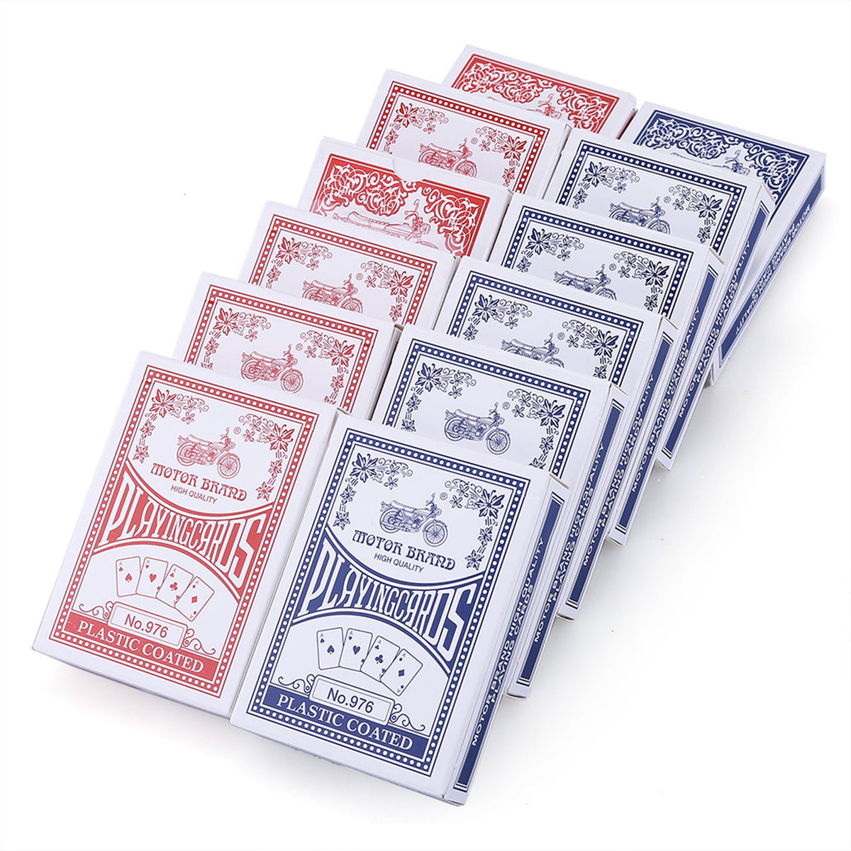 LotFancy Playing Cards, 12 Pack, Decks of Cards Bulk, Poker Size, Standard Index, 6 Blue and 6 Red
