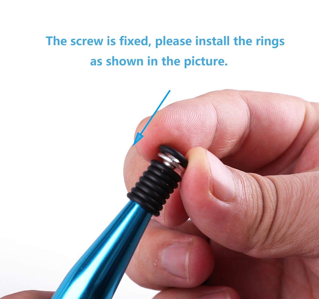 LotFancy Aluminum Alloy Wacky Worm Rig Tool and 10PCS O-Rings Kits for 4"&5" Senko & StickBaits