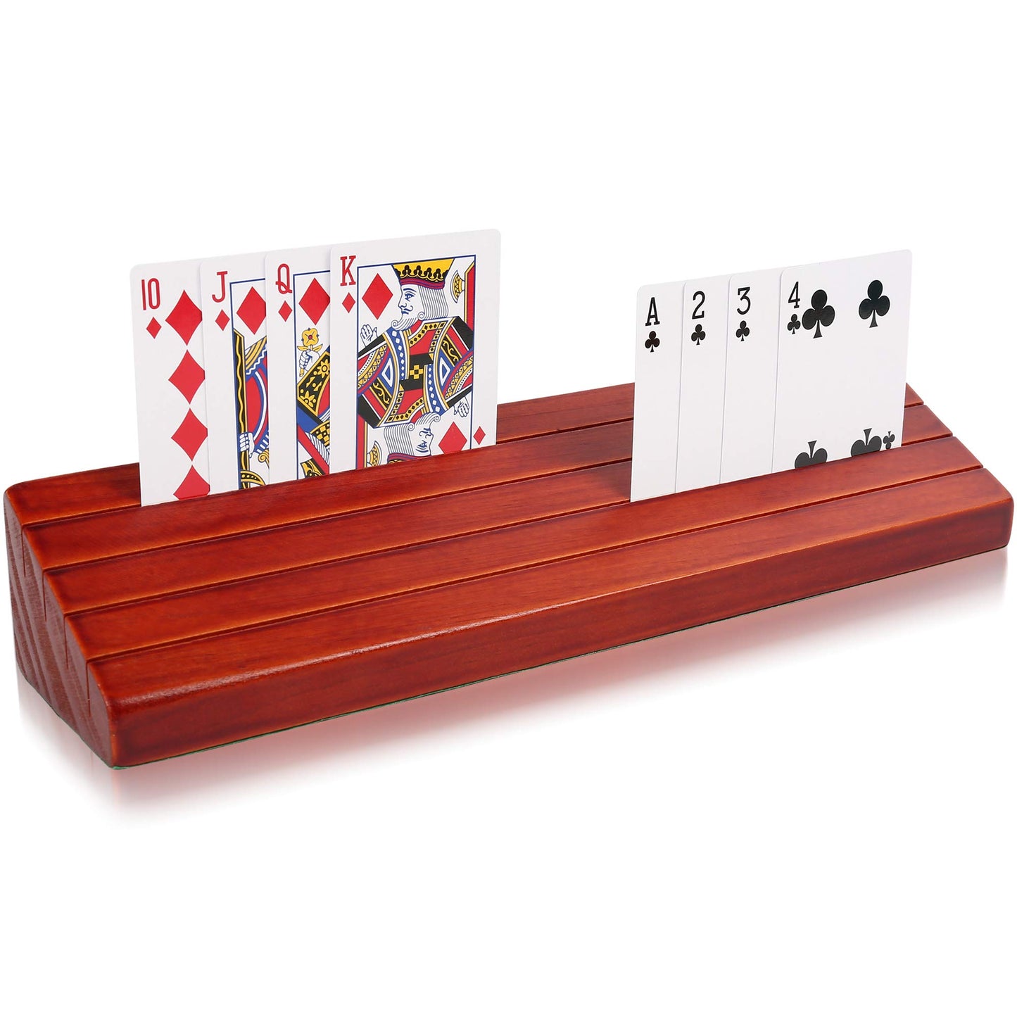 LotFancy Playing Card Holder for Adults, Kids, Seniors, Large Wooden Hands Free Card Holders for Family Card Game Nights, Canasta, Poker Parties, 13.8” Long Version