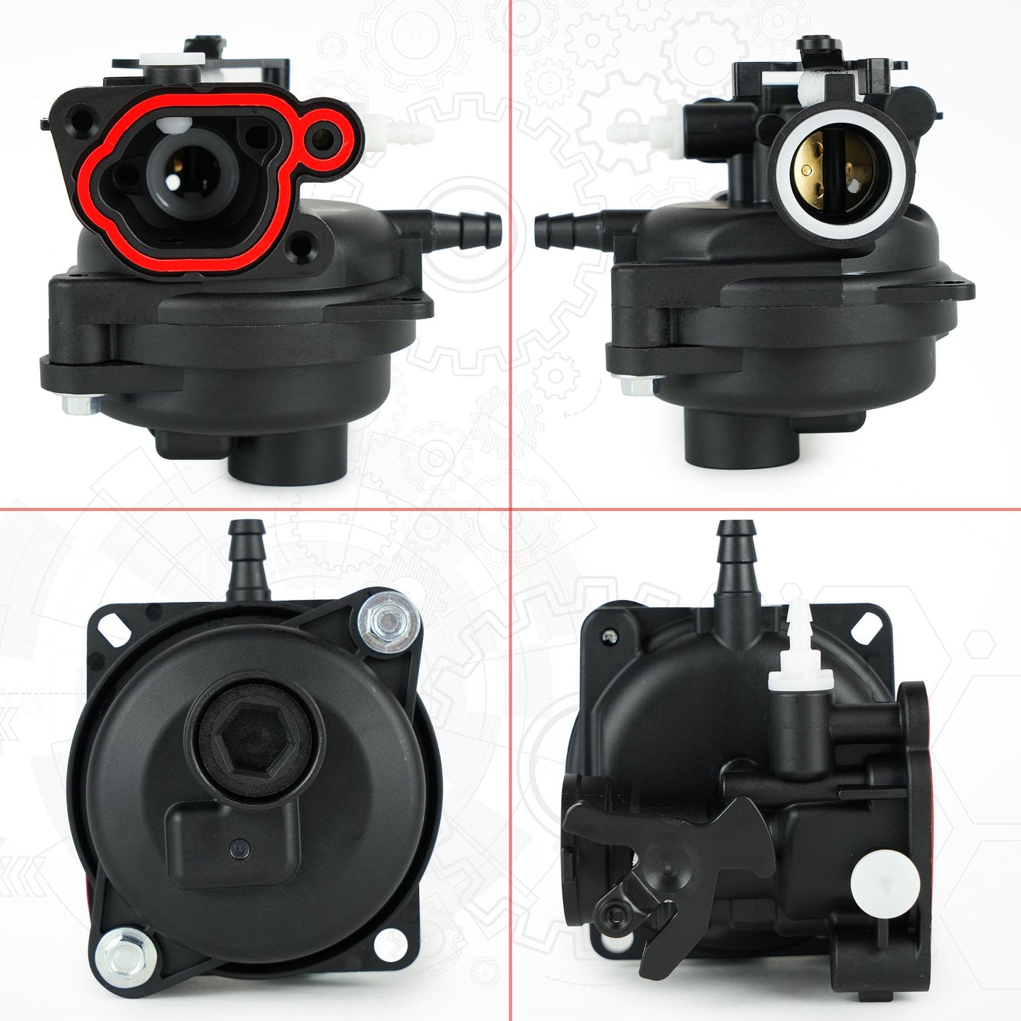 LotFancy Carburetor 799583 for Briggs & Stratton Lawnmower Engine 300E 450E 500E 550E 575E 600E 125cc 08P502 09P602, Fits for 590556 593261 595656 591160 Replacement