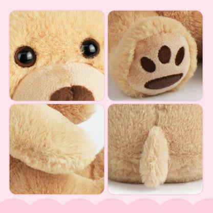 LotFancy Teddy Bear Stuffed Animals, Soft Plush Bear with Footprints, 10 in Plush Toy Gifts for Kids Girls