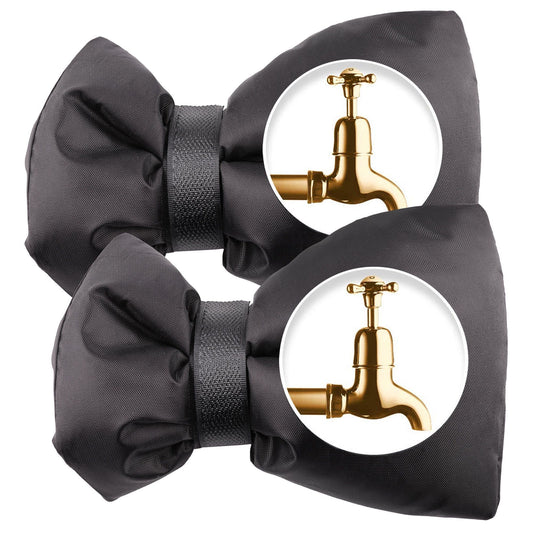 LotFancy Outdoor Faucet Covers for Winter Freeze Protection, 2 PCS Waterproof Hose Bib Covers, 7.5" x 5.7"  WMT