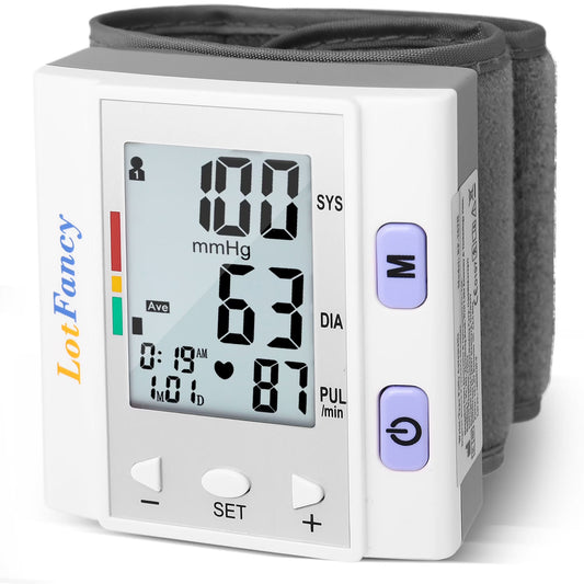 LotFancy Wrist Blood Pressure Monitor for Home Use, BP Cuff, Auto Digital Blood Pressure Machine