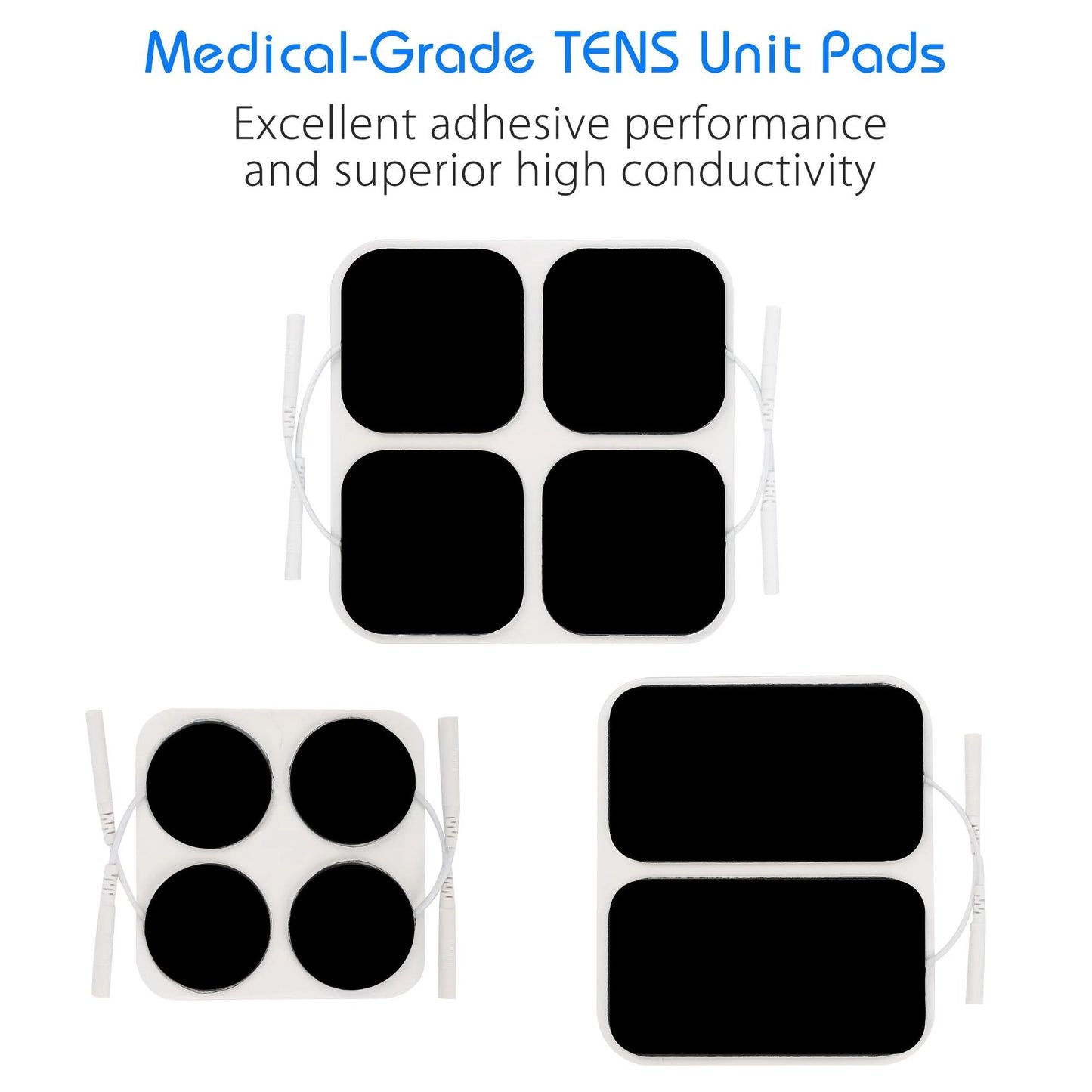 LotFancy 20 TENS Unit Replacement Pads, Adhesive Electrode Pads, 2mm Pin