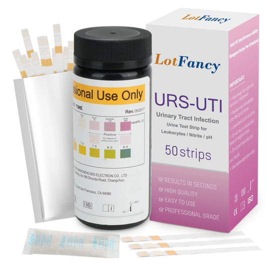 LotFancy UTI Test Strip, 50ct 3 in 1 Urinary Tract Infection Test for Leukocytes,Nitrite,PH