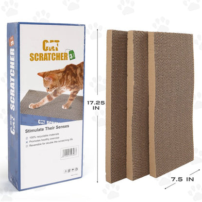 Prime Pets 3 in 1 Cat Scratcher Cardboard, Reversible Corrugated Cat Scratching Pad