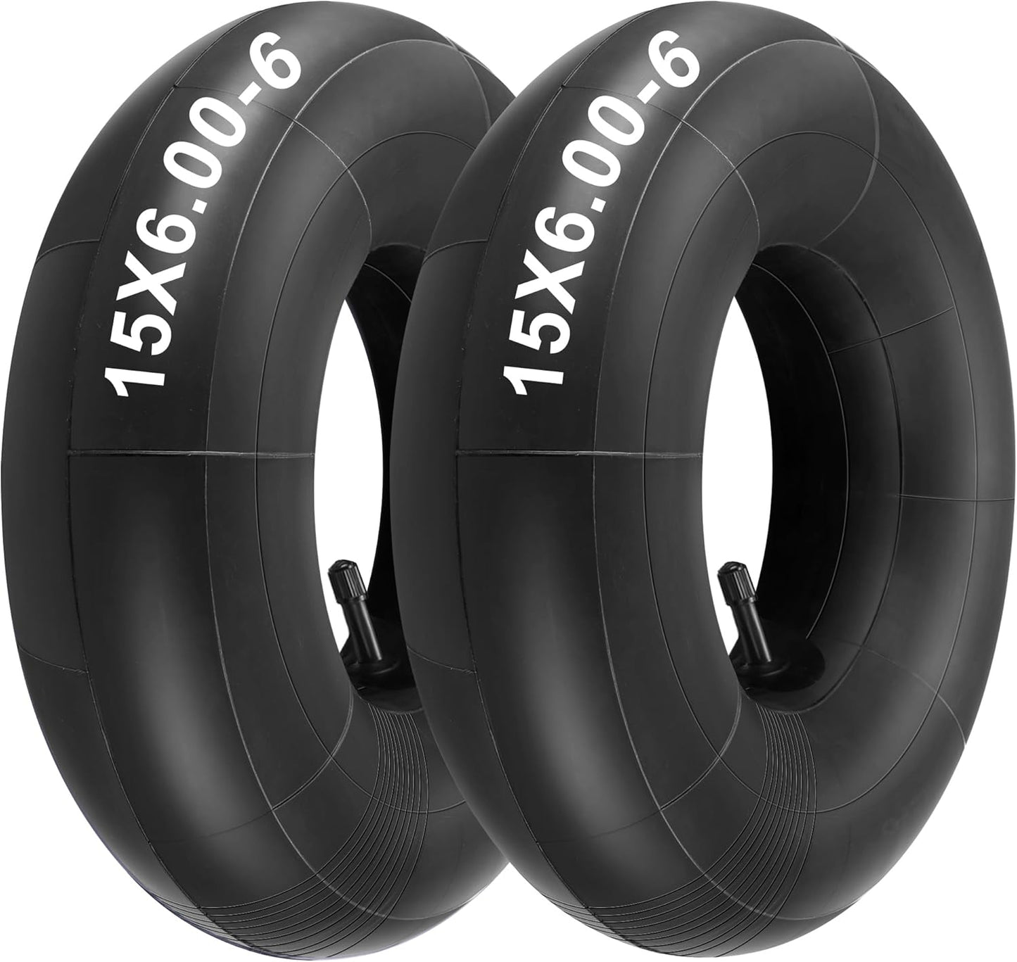 LotFancy 2Pcs 15x6.00-6 Inner Tube for Lawn Mower, Snow Blower, Riding Mowers, ATVs