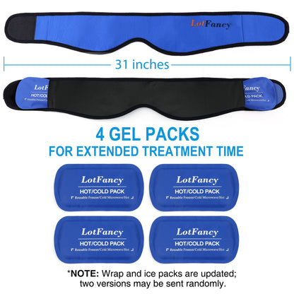 LotFancy Face Gel Ice Pack Wrap for Jaw, TMJ, Wisdom Teeth, Head and Chin
