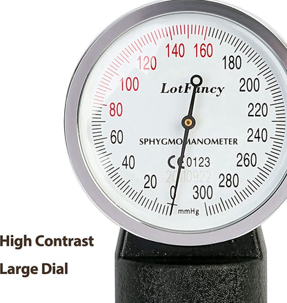 LotFancy Aneroid Sphygmomanometer, Professional Manual Blood Pressure Monitor