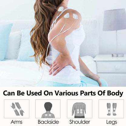 LotFancy 80Pcs TENS Unit Replacement Pad, Reusable TENS Electrode Pads 2x2 for EMS, Pain Relief