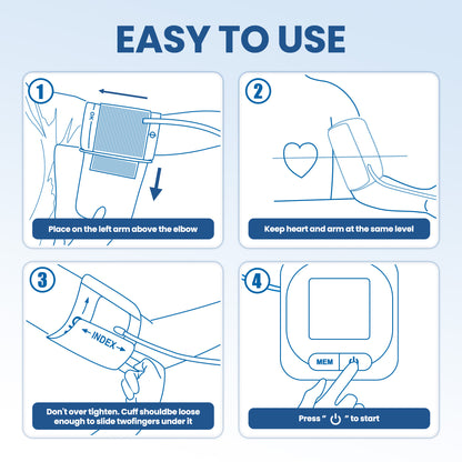 LotFancy Blood Pressure Monitor, Automatic Digital BP Machine w/Large Cuff for Upper Arm 8.6-16.5 in
