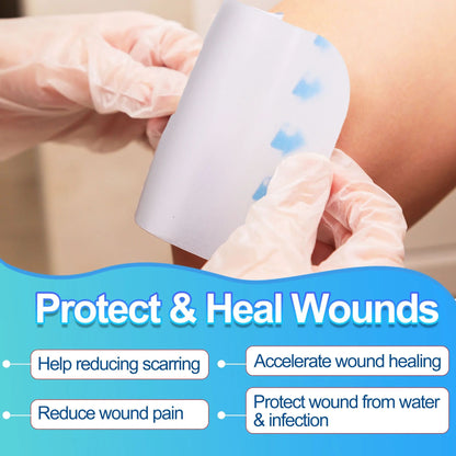 LotFancy Hydrocolloid Bandages, Ultra Thin, 14 pcs 4x4 in Large Hydrocolloid Adhesive Wound Dressing