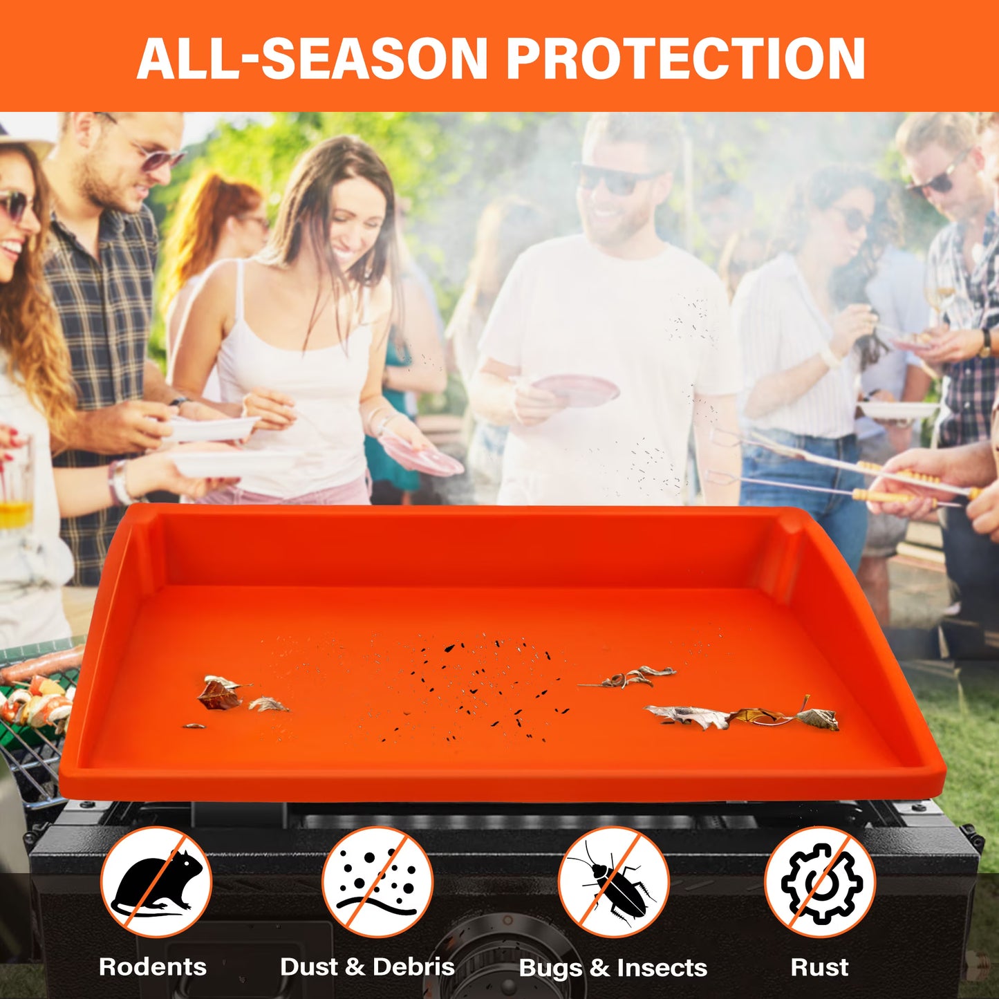 LotFancy 22in Silicone Griddle Mat for Blackstone, Heavy Duty Food Grade Full Coverage Griddle Cover