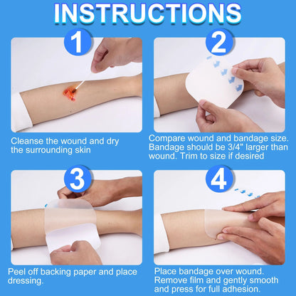 LotFancy 14 Pack 2x2 in Hydrocolloid Adhesive Wound Bandages, Ultra Thin