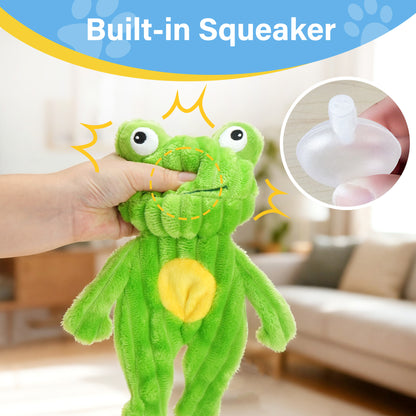Prime Pets Plush Dog Toys with Squeaker, No Stuffing Bodies, 5 Pack Crinkle Pet Toys, Puppy Chew Toy