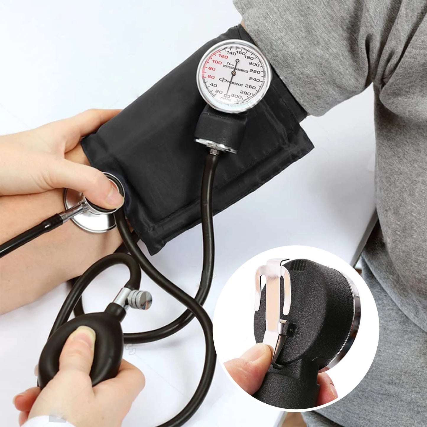 LotFancy Aneroid Sphygmomanometer, Manual Blood Pressure Monitor with Large Adult Cuff 13" to 20"