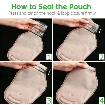 LotFancy Colostomy Bag, 20 Pack Ostomy Bag, One-Piece Drainable Pouches with Closure for Colonoscopy