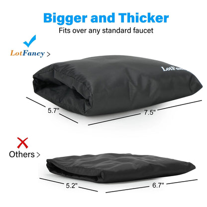 LotFancy Outdoor Faucet Covers for Winter Freeze Protection, 2 PCS Waterproof Hose Bib Covers, 7.5" x 5.7"  WMT