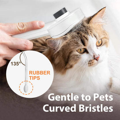 Prime Pets Cat Brush with Release Button, Self Cleaning Slicker Brush for Dog & Cat Shedding Grooming