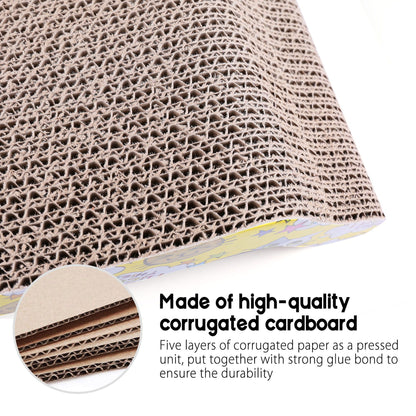 Prime Pets 2 Cat Scratcher Cardboard, Reversible Corrugated Cat Scratching Pad