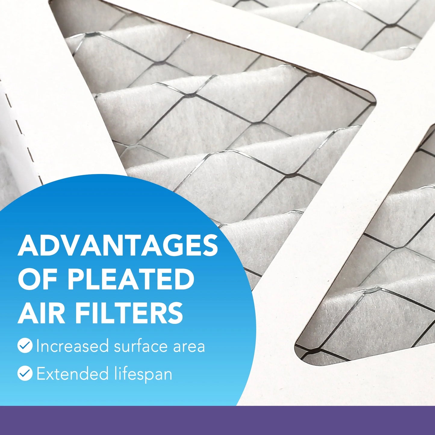 LotFancy 16x25x1 Air Filters, 4 Pack, MERV 11 Pleated HVAC AC Furnace Air Filters