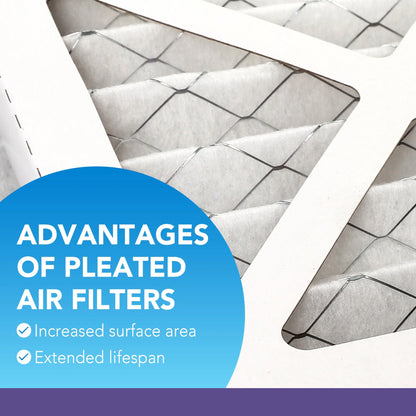 LotFancy 16x25x1 Air Filters, 4 Pack, MERV 11 Pleated HVAC AC Furnace Air Filters
