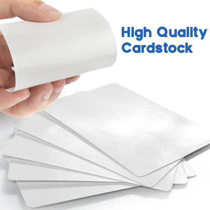 LotFancy Blank Playing Cards, 180Pcs, Dry Erase Cards, Reusable Flash Cards to Write on, Poker Size