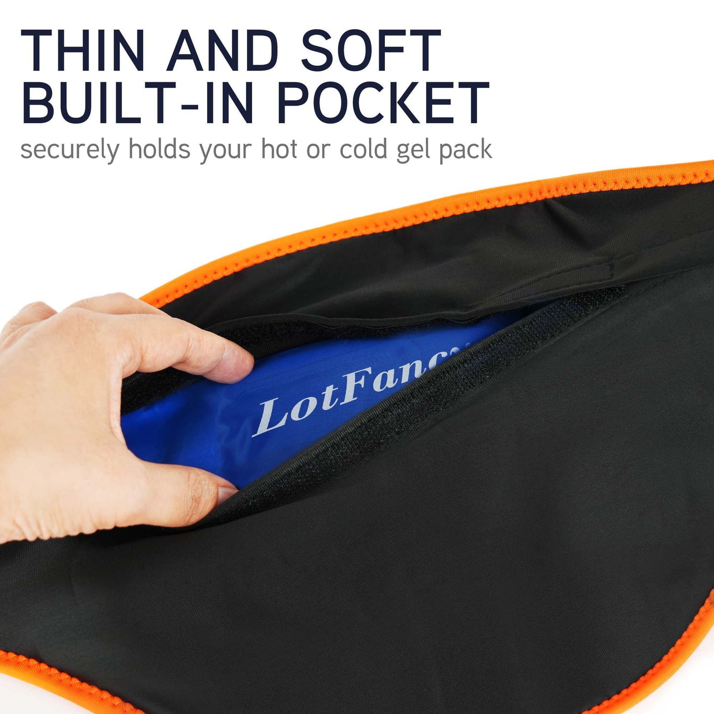LotFancy Ice Pack for Back Injuries, 2 Gel Hot Cold Packs w/ Wrap for Low Back, Waist, Abdomen