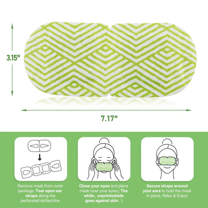 LotFancy 18 Packs Steam Eye Masks, Heated Eye Mask Warm Compress for for Dry Eyes, Puffy Eyes