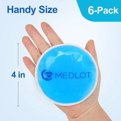 LotFancy Mini Ice Pack for Eyes, Face,Breastfeeding, Injuries, 6 PCS Reusable Small Hot Cold Pads