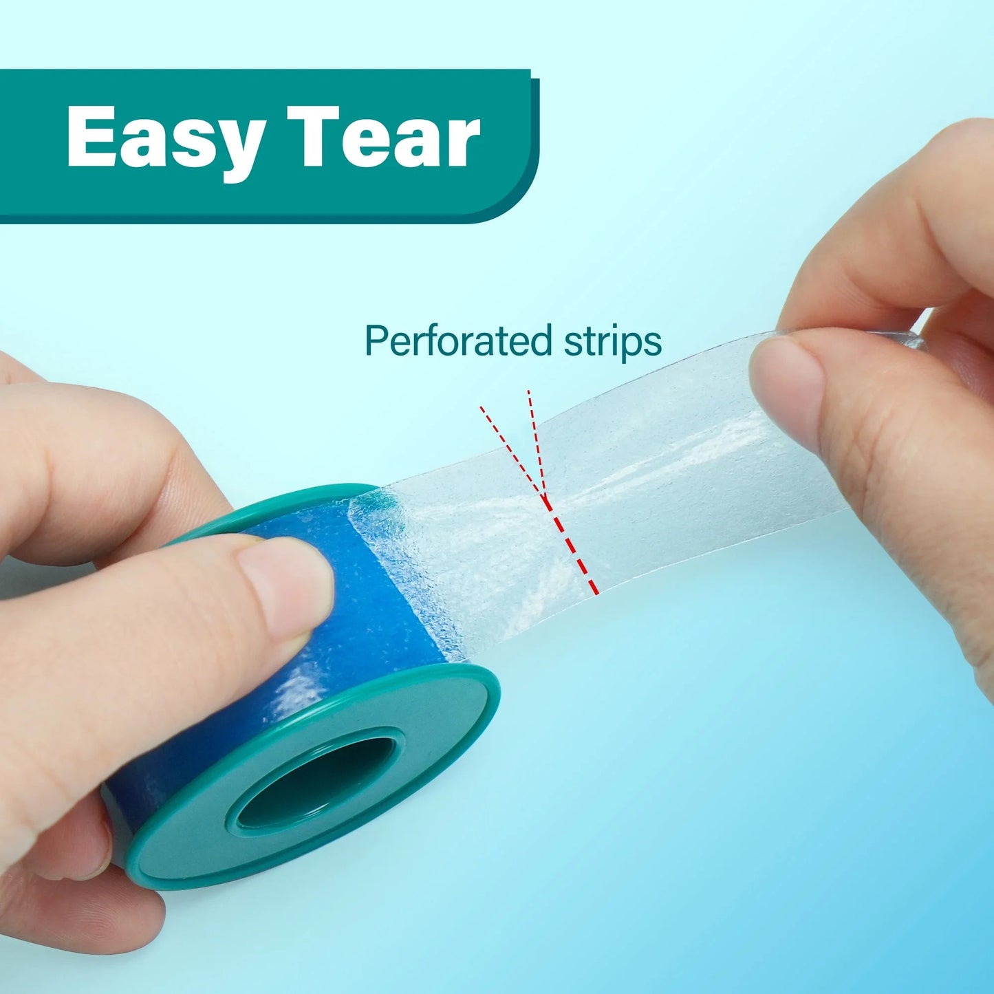 LotFancy Medical Silicone Tape, 4 Rolls 1”×5.5 Yds, Waterproof Adhesive Surgical Tape for First Aid