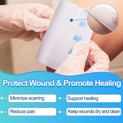 LotFancy 14 Pack 2x2 in Hydrocolloid Adhesive Wound Bandages, Ultra Thin