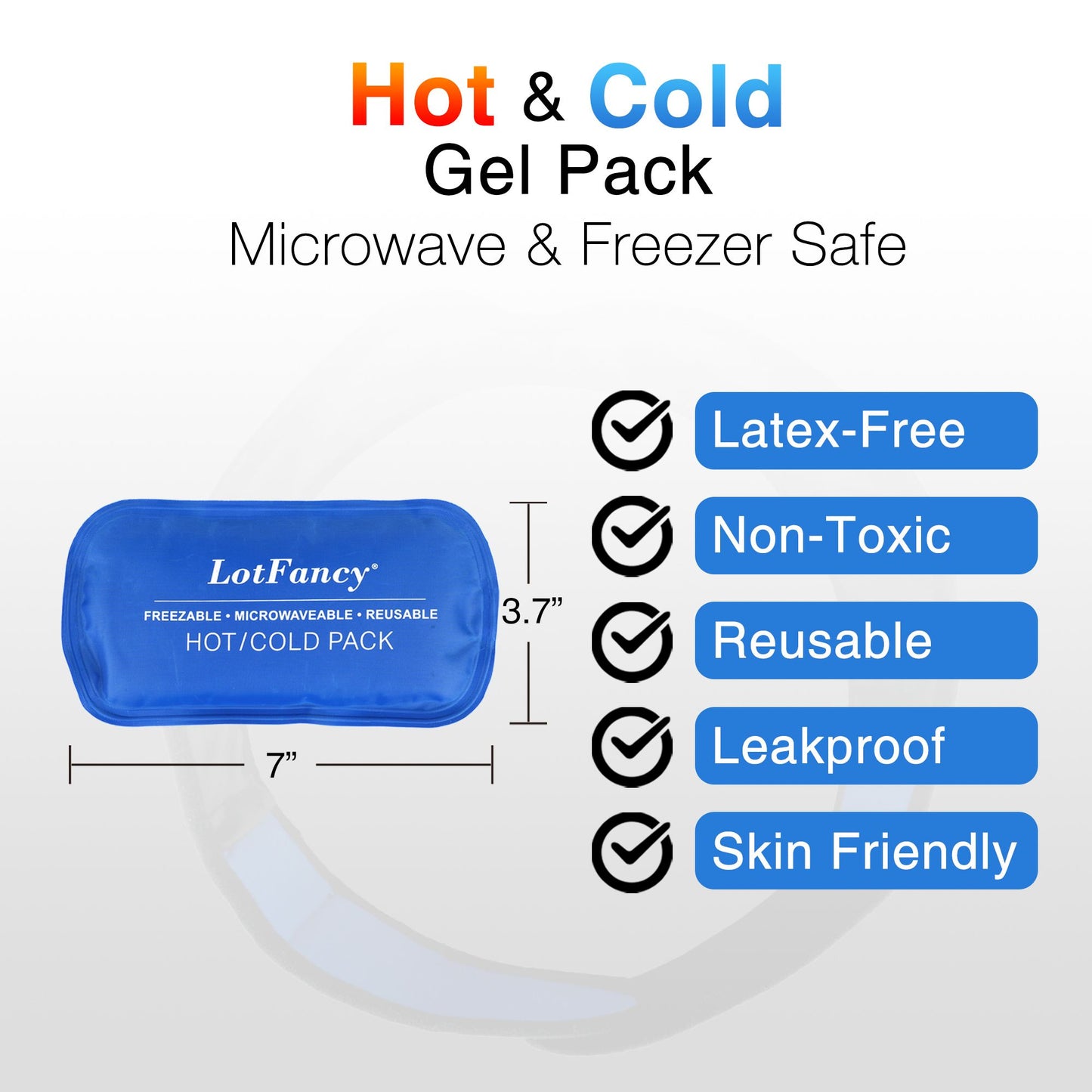 LotFancy Face Gel Ice Pack Wrap for Jaw, TMJ, Wisdom Teeth, Head and Chin