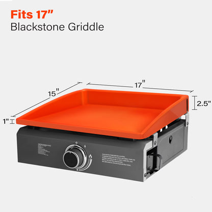 LotFancy 17in Silicone Griddle Mat for Blackstone, Heavy Duty Food Grade Full Coverage Griddle Cover