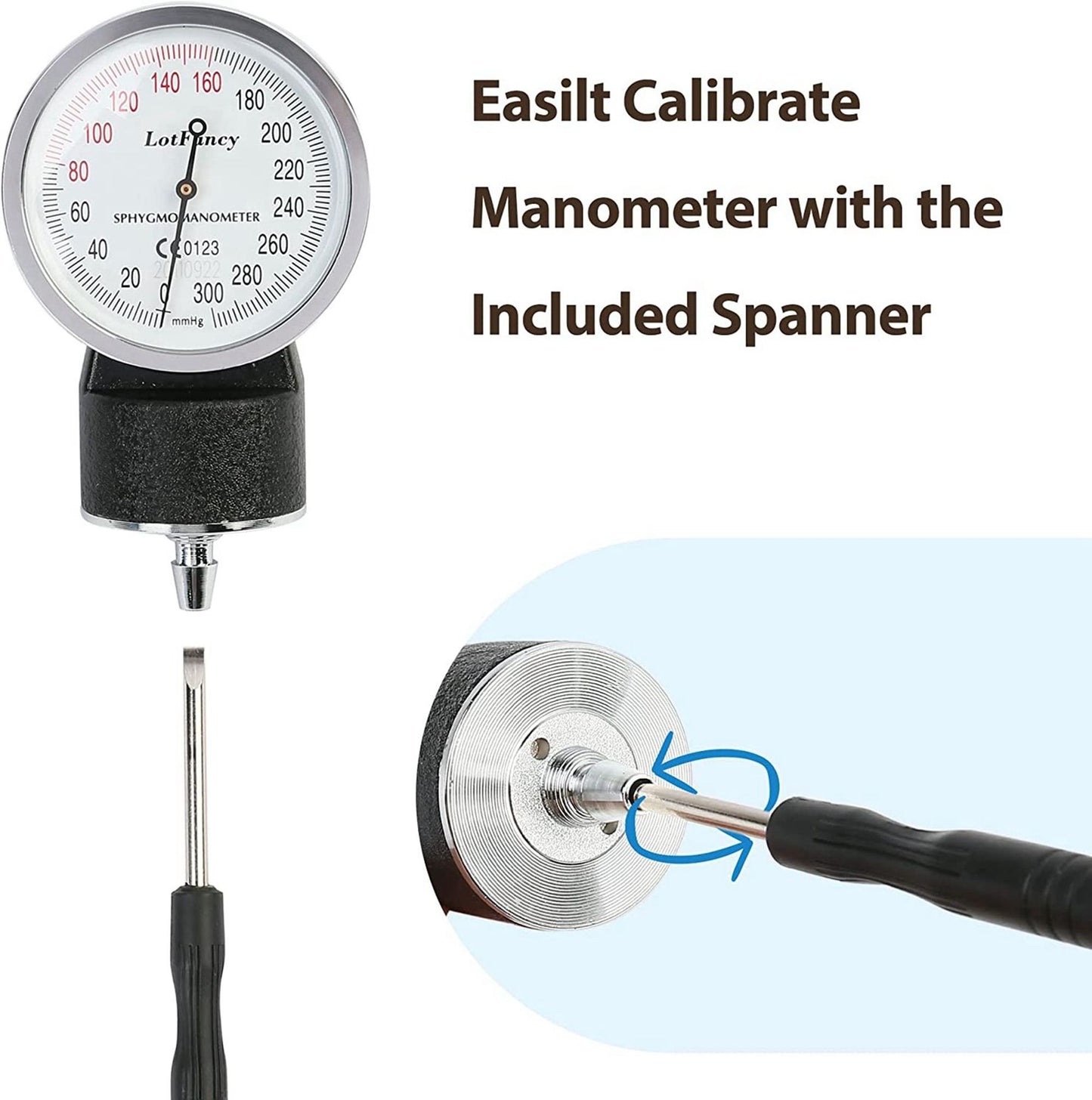 LotFancy Aneroid Sphygmomanometer, Professional Manual Blood Pressure Monitor