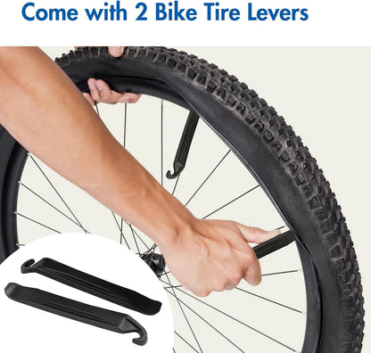 LotFancy 2Pcs 700 x 28C/30C/32C Bike Tubes for Road Mountain Bike with 2 Levers, 60mm Presta Valve