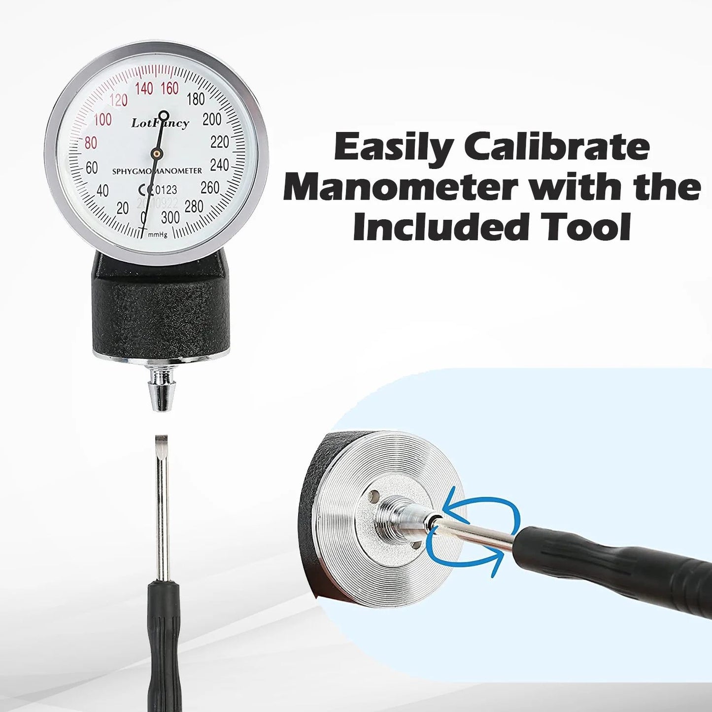 LotFancy Manual Blood Pressure Cuff, Pediatric BP Cuff( 7.2-10.5 in), Child Aneroid Sphygmomanometer