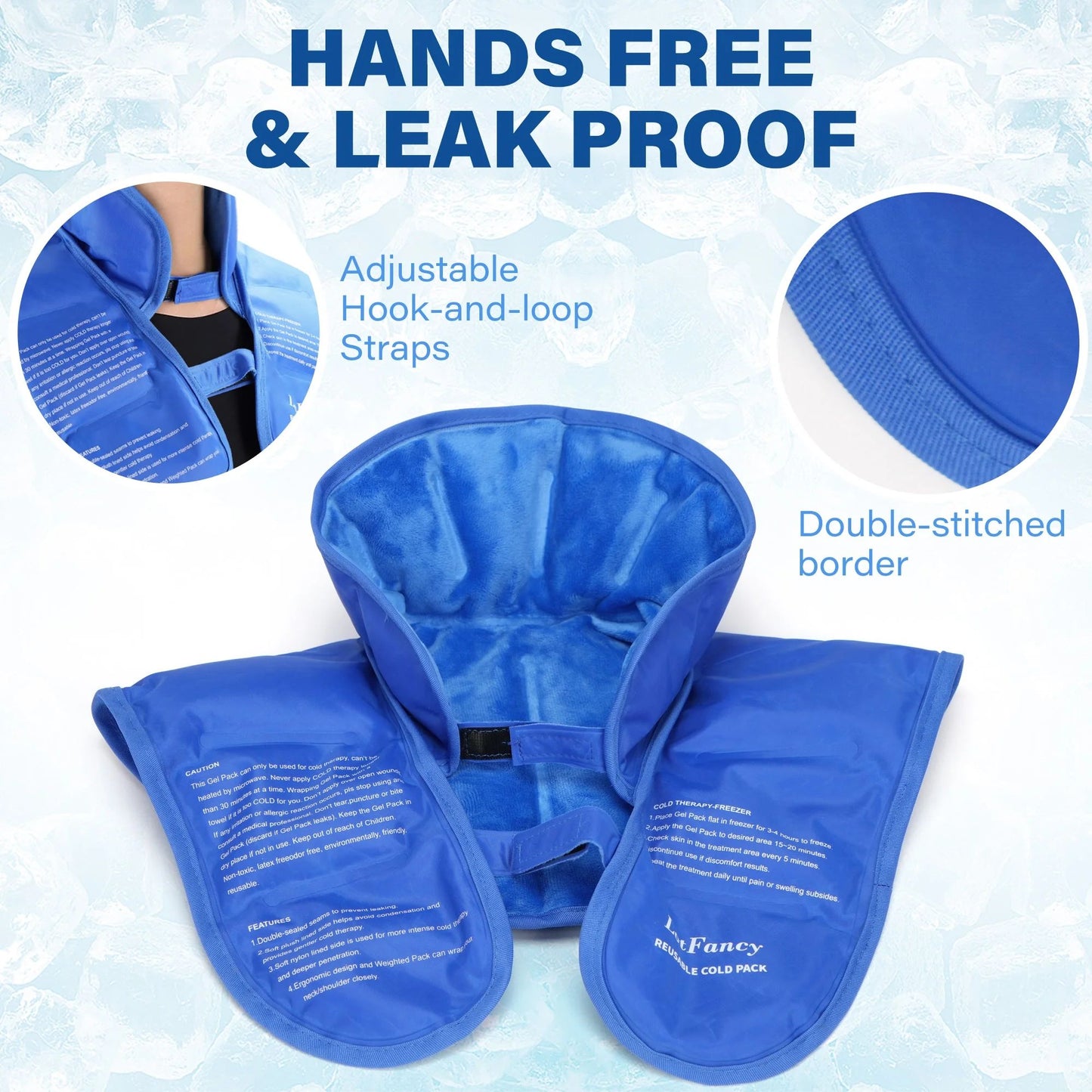 LotFancy Ice Pack for Neck Shoulder, Reusable Cold Compress Therapy for Injuries, Swelling, Strains