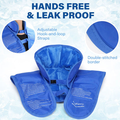 LotFancy Ice Pack for Neck Shoulder, Reusable Cold Compress Therapy for Injuries, Swelling, Strains