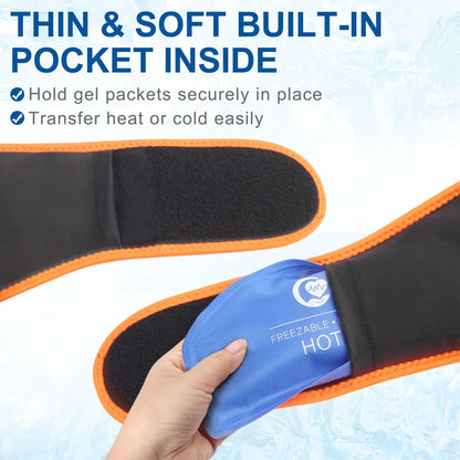 LotFancy Face Ice Pack Wrap with 4 Reusable Hot Cold Therapy Gel Packs for TMJ, Wisdom Teeth